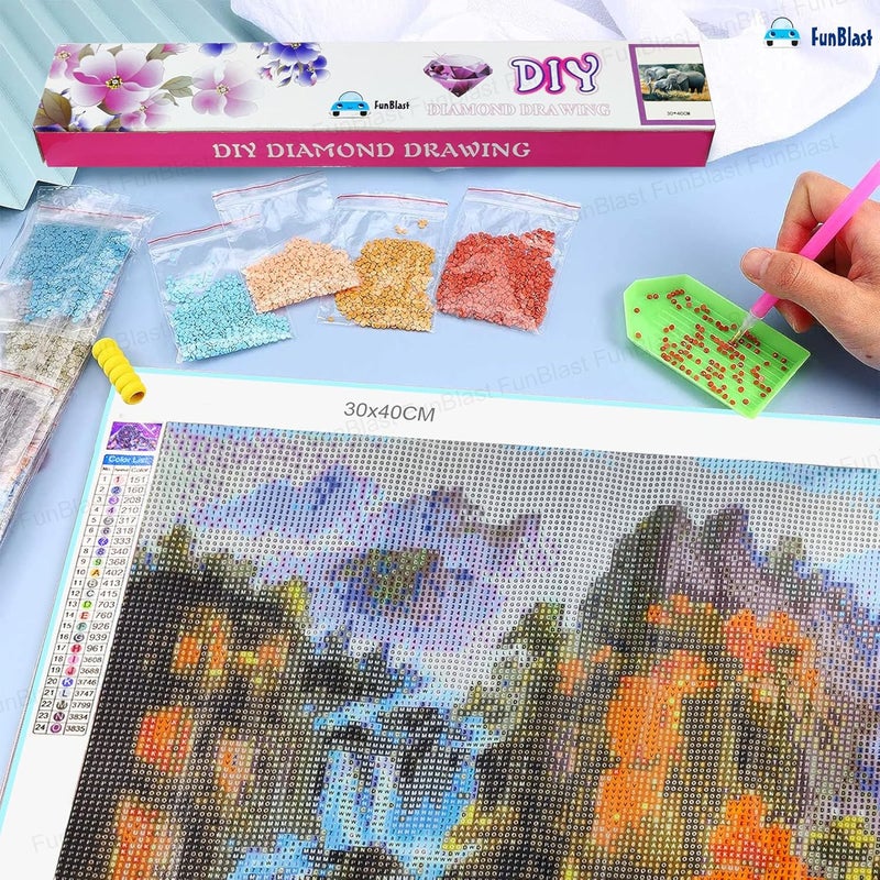 FunBlast FunBlast 5D Diamond Painting Kit 12x16inch Diamond Painting Kit for Adults Kids Suitable for Home Leisure and Wall Decoration Gift for Kids and Adults one  - Image 5