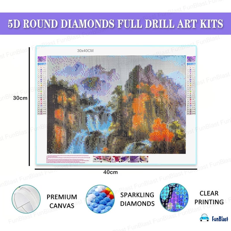 FunBlast FunBlast 5D Diamond Painting Kit 12x16inch Diamond Painting Kit for Adults Kids Suitable for Home Leisure and Wall Decoration Gift for Kids and Adults one  - Image 2