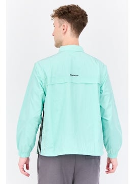 adidas Originals Men Sportswear Fit Long Sleeve Outdoor Jacket, Mint Green  - Image 3