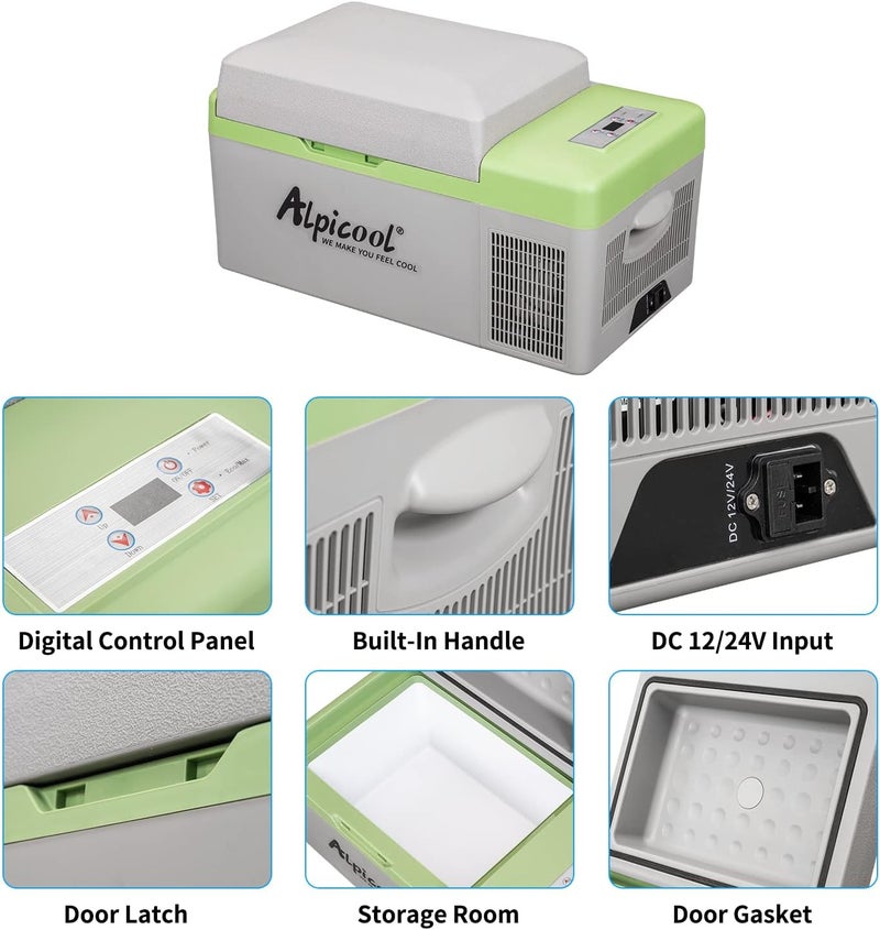 البيكول ثلاجة Alpicool Y20T المحمولة، 21 كوارت (20 لتر) تبريد سريع ثلاجة سيارة 12 فولت -4℉~68℉، مبردة للاستخدام في الهواء الطلق، التخييم، العربات المنزلية، الشاحنات، القوارب - Image 3