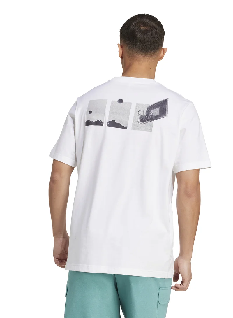 Adidas Lens Power Of Three Hoop Graphic T-Shirt