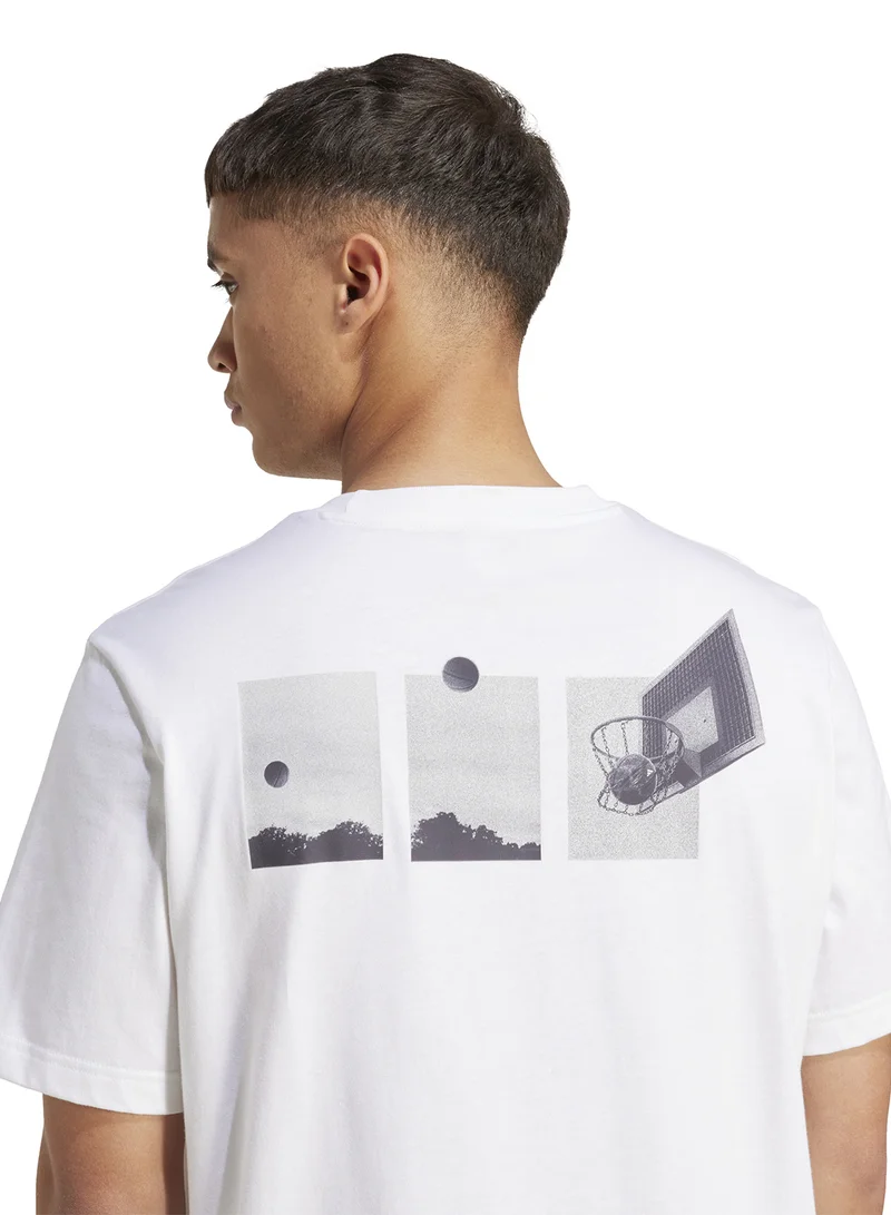 Adidas Lens Power Of Three Hoop Graphic T-Shirt
