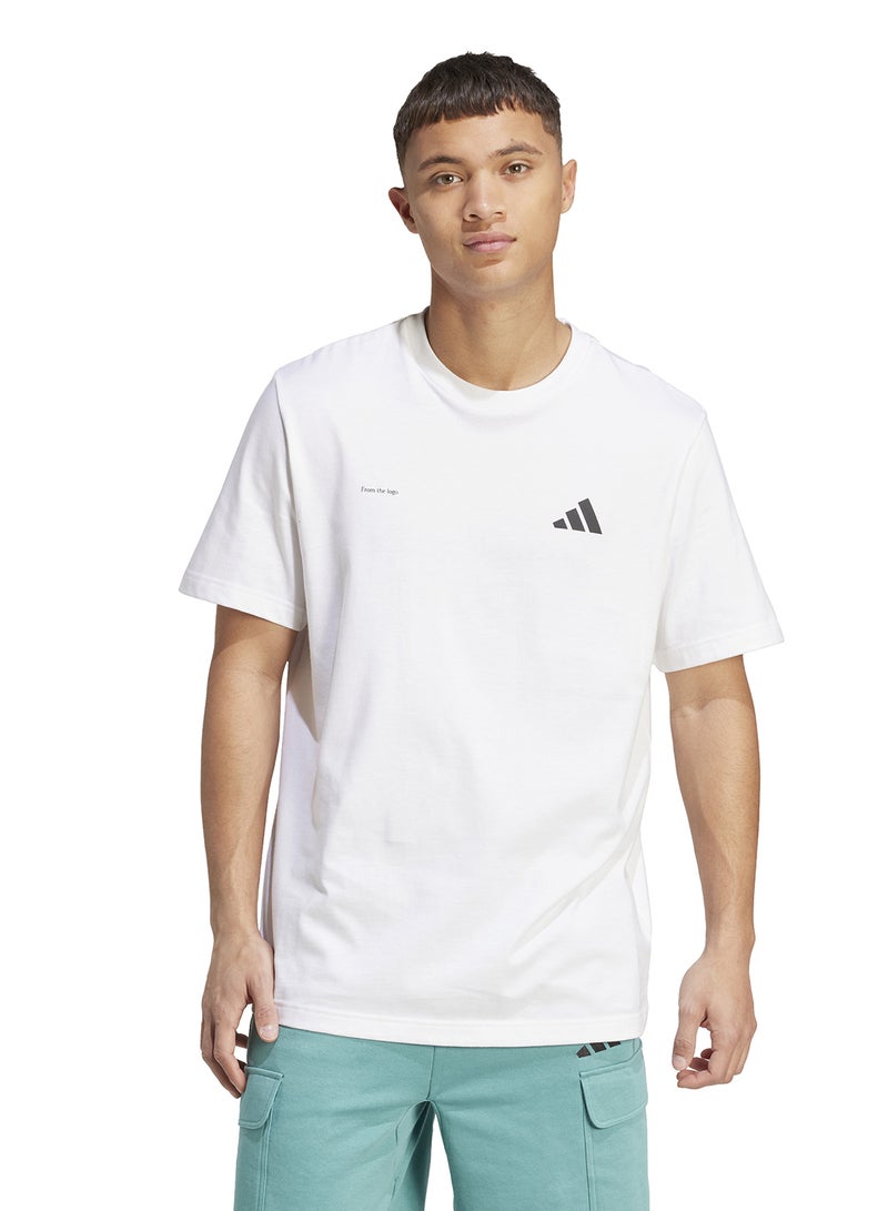 adidas تيشيرت برسومات دائرية بقوة ثلاثة عدسات - Image 1