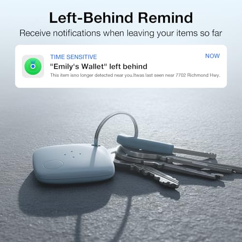 OTIC Dual-System Bluetooth Tracker Tags 4 Pack, Waterproof Item Finder Locator for Apple Find My (iOS) & Google Find Hub (Android), Blue - Gift for Women, Key/Luggage/Wallet - Image 5