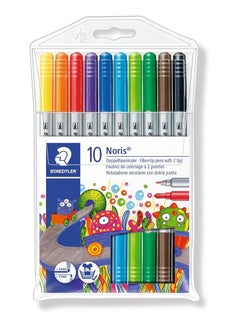 Steadtler Noris Club Double Ended Fibre Tips Pen Set, Pack Of 20 Multicolor  - Image 2