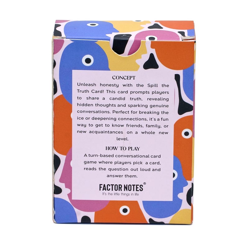 FACTOR NOTES adults Conversation Card Game : Spill The Truth - Image 3