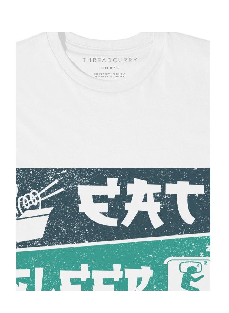 THREADCURRY THREADCURRY Anime Manga Fun Comic Cotton Graphic Printed Tshirt for Boys - Image 3