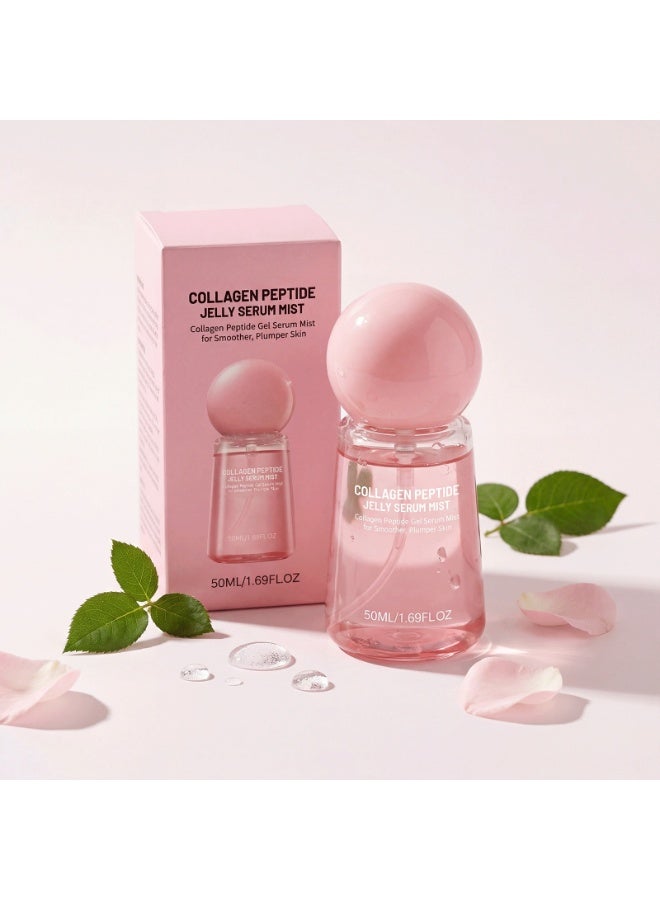 Collagen Peptides Jelly Serum Mist 1.69 fl.oz | Hydrating Face Mist, Plumping, Anti-Aging Face Spray, Sprayable Hydrogel, Travel Essentials & Self Care Gifts for Women | Korean Skin Care - Image 1