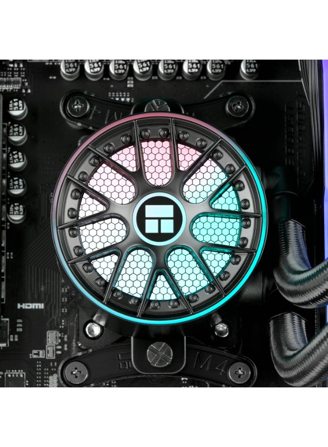 Thermalright Aqua Elite 360 V6 ARGB Black AIO CPU Liquid Cooler, 360mm Radiator, PWM ARGB Fans 2000RPM, Intel LGA1700/1851/1200/115x & AMD AM4/AM5 Compatible - Image 4