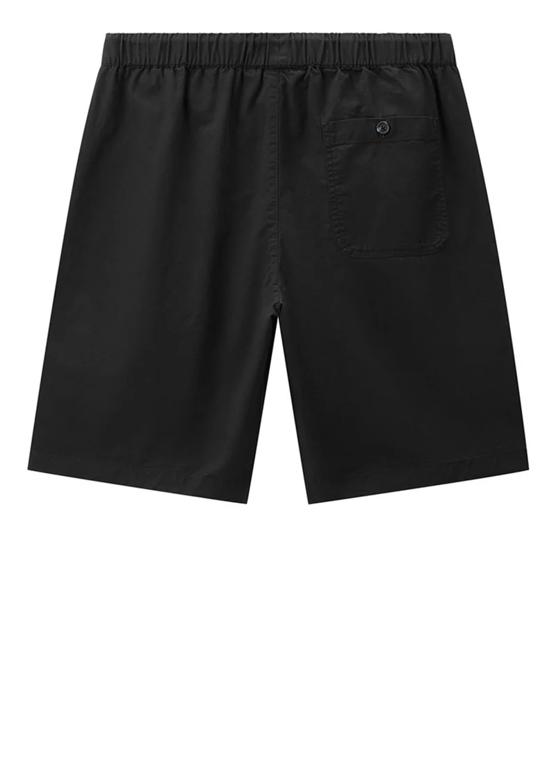 GIORDANO  Men’s Relaxed Twill Mid‑Rise Shorts with Elastic Waist for Men | Best Price UAE