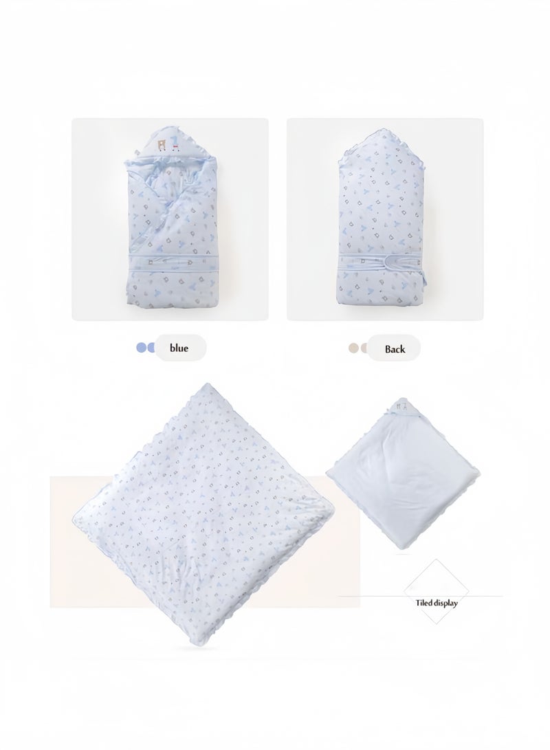 HALAMODO Magic Tape Baby Sleeping Bag with Windproof Hood Thick Warm Blanket Adjustable Swaddle for Newborns Multi-Functional Infant Blanket Soft and Cozy Baby Wrap for Fall and Winter  - Image 4