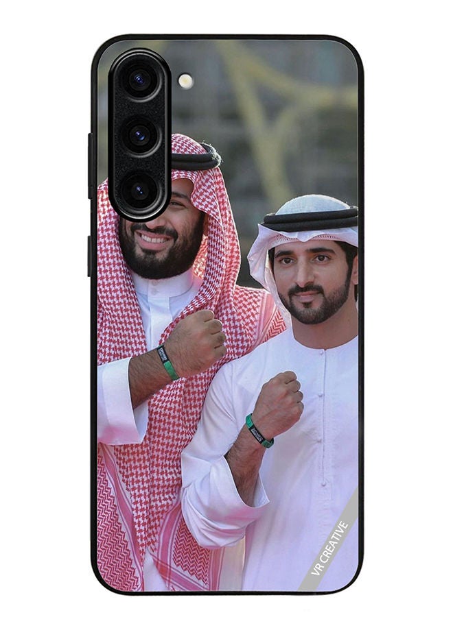 VR CREATIVE Protective Case Cover For Samsung Galaxy S23 Mohammed Bin Salman And Sheikh Hamdan Bin Mohammed Bin Rashid Al Maktoum Design Multicolour - Image 1