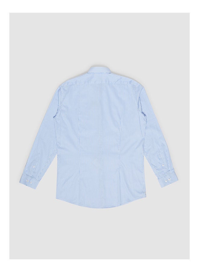 JACQUES BRITT Collared Neck Long Sleeve Stripes Shirt  - Image 2