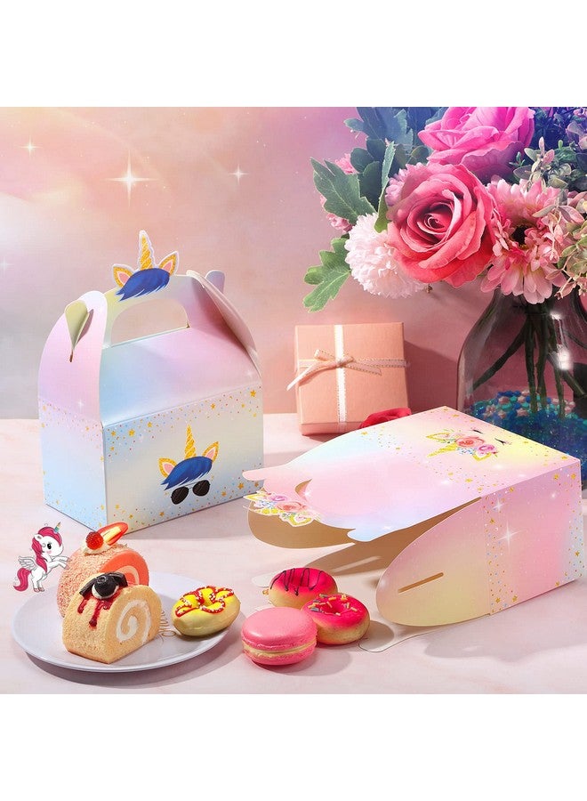 Leinuosen Unicorn Gift Boxes Party Supplies Unicorn Party Favor Boxes Rainbow Unicorn Theme Treat Boxes Candy Goodies Gift Boxes for Girls Boys Kids Birthday Party Decorations Supplies (Unicorn, 24 Pieces) - Image 5