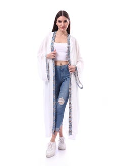 Andora Long Sleeves Koftan With Side Pocket _ White  - Image 1