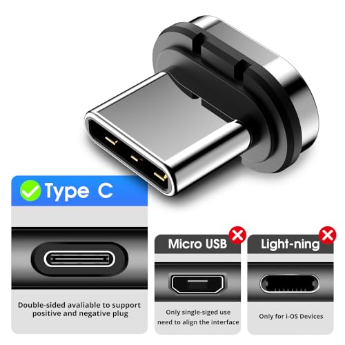 DuHeSin 24pins Magnetic USB C Connector Tips Head (3 Pack) Compatible for Most Type C Magnet Adapter Phone Pad Tablet Devices - Image 5
