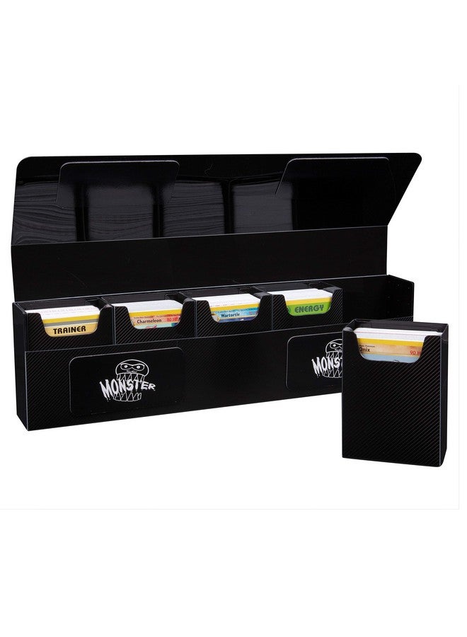 Monster Protectors Monster Magnetic Hydra Five Deck Mega Storage Box(Black) - with 5 Removable Deck Trays for Gaming TCGs-Compatible with Yugioh, MTG, Magic The Gathering, Pokémon - Long Lasting, Durable Construction  - Image 1