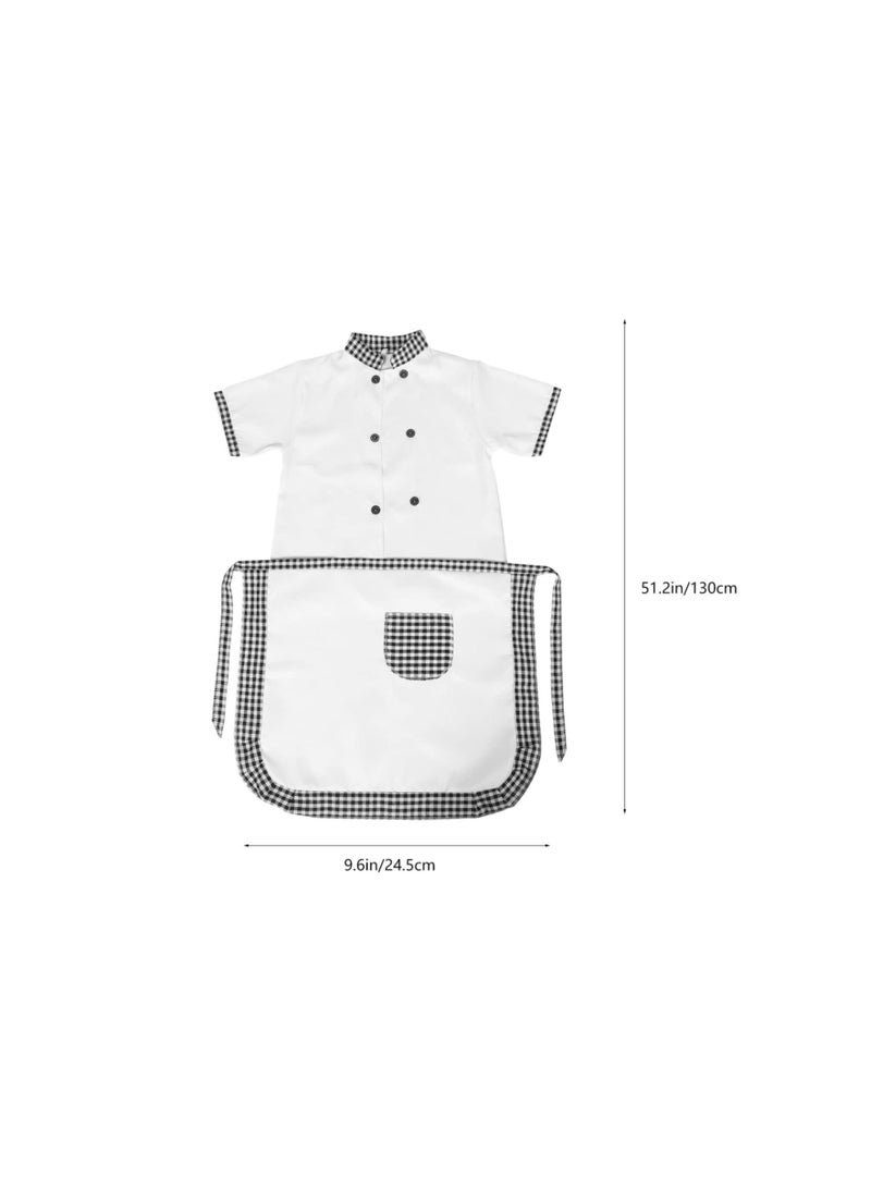 Y&D Kids Chef Costume, Boys Role Play Costume Paly Jacket Pretend for and Girls 130cm, Adjustable Kid Kitchen Cooking Baking Wear  - Image 5