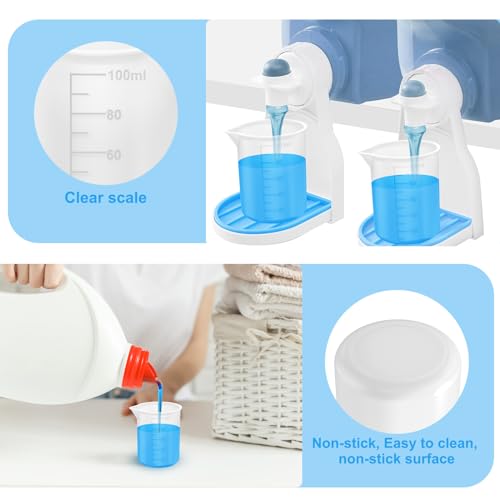 Enlisiwte 4pcs Laundry Detergent Cup,Laundry Detergent Measuring Cup,Laundry Measuring Cup,Washable Detergent Cup for Liquid Detergent,Silicone Laundry Measuring Cup,No More Mess or Leaks,for Laundry Room - Image 2