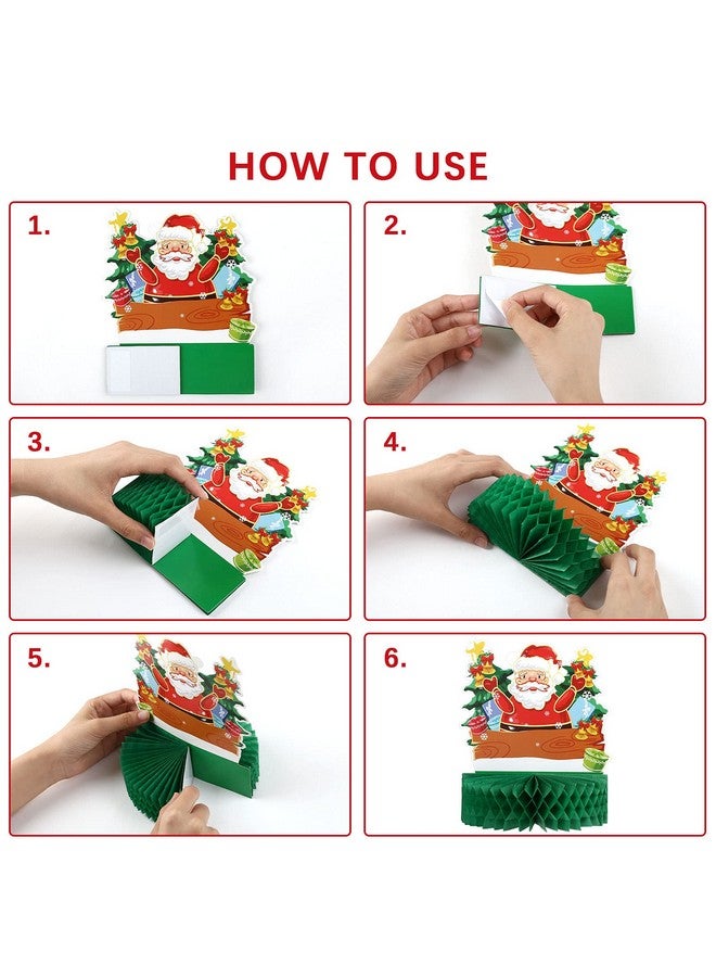 Kesote Christmas Honeycomb Centerpieces 10 Pack Christmas Table Decoration Table Topper For Holiday Christmas Party Table Office Home Indoor Tabletop Decoration - Image 5