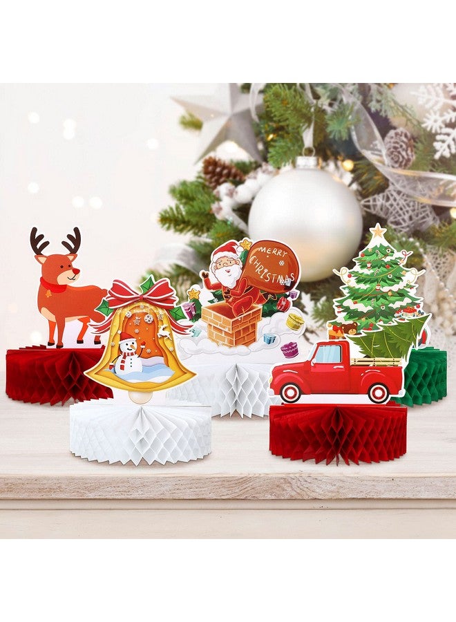 Kesote Christmas Honeycomb Centerpieces 10 Pack Christmas Table Decoration Table Topper For Holiday Christmas Party Table Office Home Indoor Tabletop Decoration - Image 2