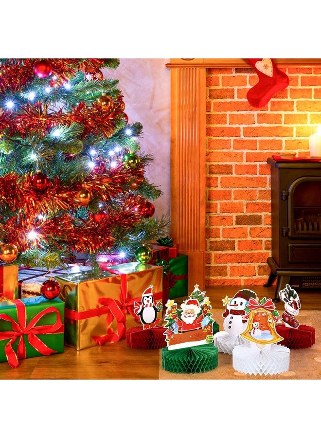 Kesote Christmas Honeycomb Centerpieces 10 Pack Christmas Table Decoration Table Topper For Holiday Christmas Party Table Office Home Indoor Tabletop Decoration - Image 3