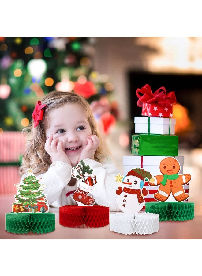 Kesote Christmas Honeycomb Centerpieces 10 Pack Christmas Table Decoration Table Topper For Holiday Christmas Party Table Office Home Indoor Tabletop Decoration - Image 4