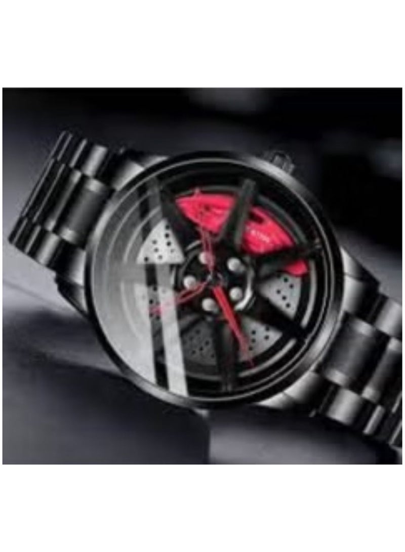 Men's Acne barrier Men's Quartz Watches Waterproof Vacuum Plated Band Car Wheel Hub Design Automatic Sports Wristwatch Quartz