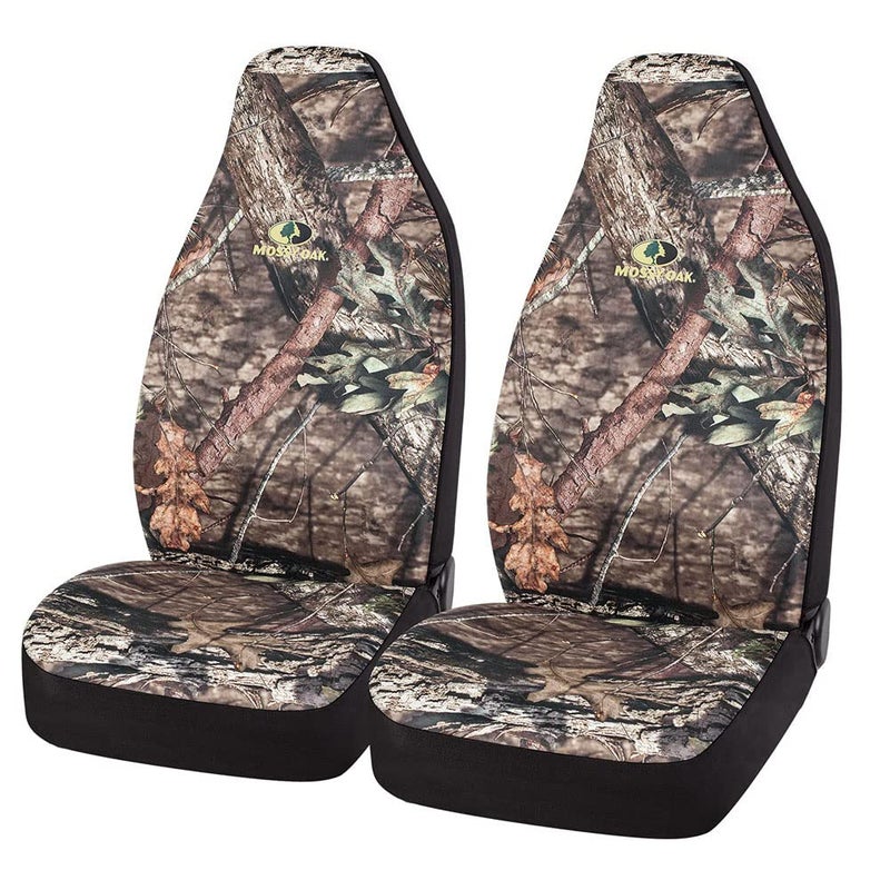 Mossy Oak Full Camo Seat Covers High Back  Made with RipStop Oxford Fabric Airbag Compatible Universial Fit Most Bucket Seats  Official Licensed Product