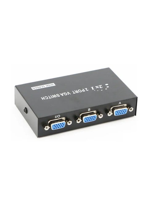 مفتاح مقسم VGA 2 في 1 مخرج 2 منفذ VGA مفتاح فيديو VGA ثنائي الاتجاه لشاشة الكمبيوتر والتلفزيون