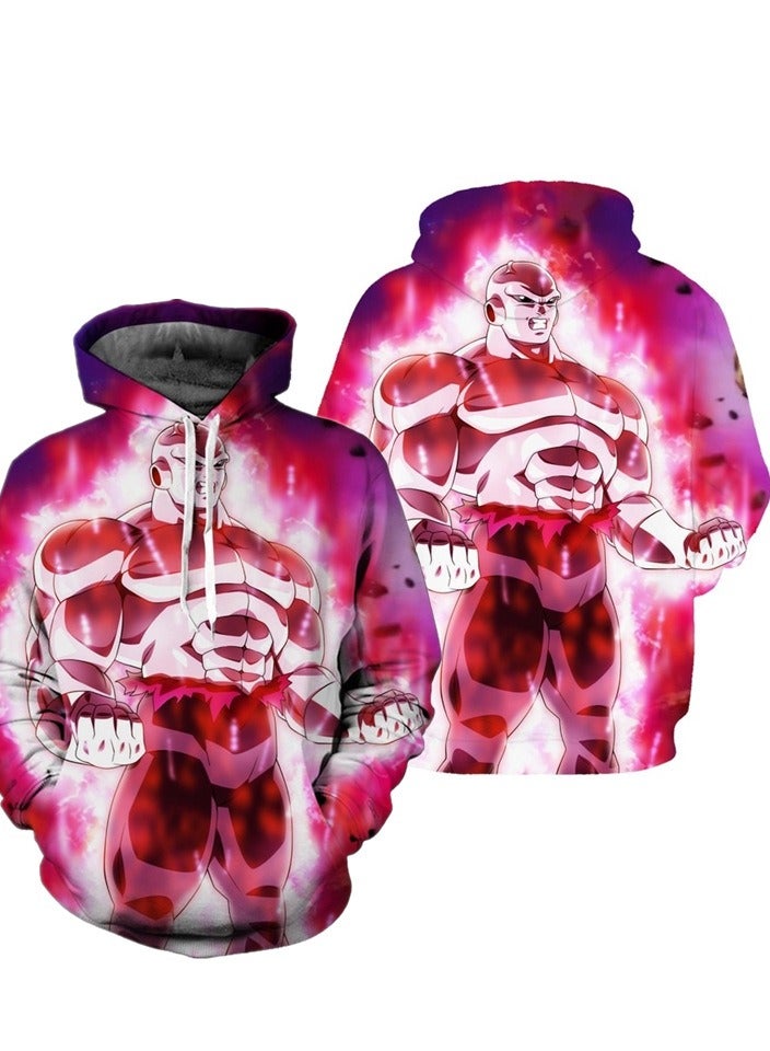 Loquat Seven Dragon Ball Wukong 3D Digital Printed Sweater Loose Hooded 