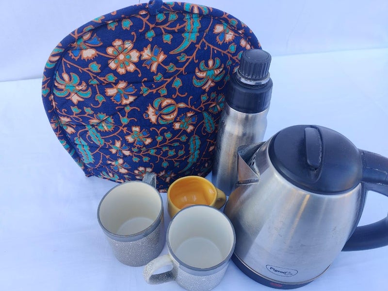 Malan Bai غطاء شاي مالان باي مانديلا يدوي الصنع لفصل الشتاء من القطن - Image 3