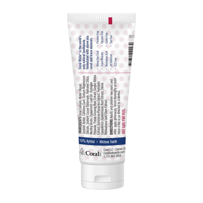 Coral White Kids Bubble Berry Fluoride Free Toothpaste - 4 Ounces (1 Pack) - Image 5