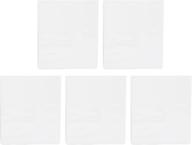 White Magnetic Photo Frames 5pcs Reusable Picture Pockets With Clear Protective Cover Flexible Magnetic Panel For Home And Office Display - Image 1