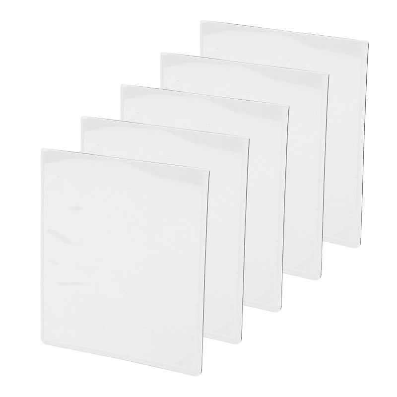 White Magnetic Photo Frames 5pcs Reusable Picture Pockets With Clear Protective Cover Flexible Magnetic Panel For Home And Office Display - Image 4