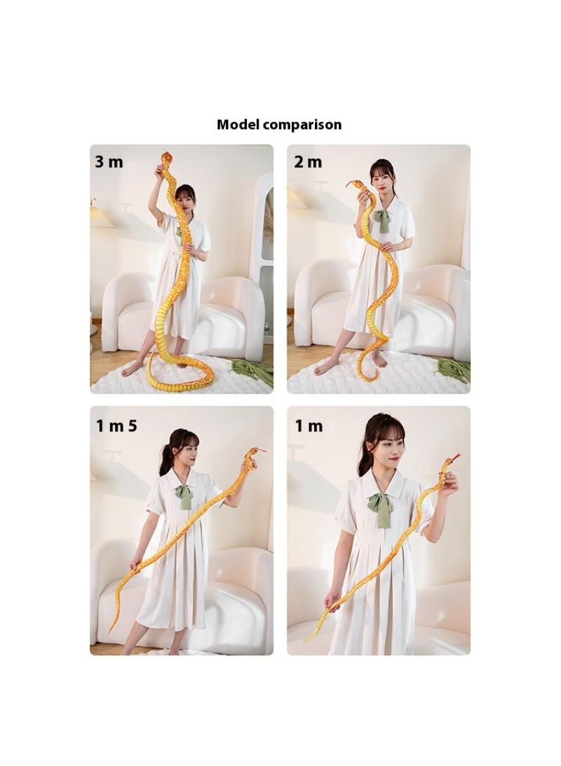 Excefore Realistic Wild Life Action Model Lifelike Snake Plush Toy Figurines Prank Props Stress Relif Toys Educational Toys Birthday Gift For Kids - Image 4