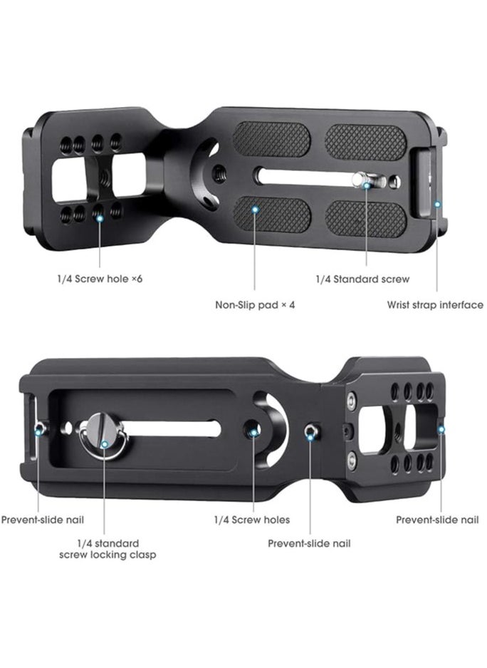 General - Camera L Bracket Vertical Horizontal Switching Tripod Quick Release Plate Compatible with Osmo Stabilizer Tripod Monopod - Image 1