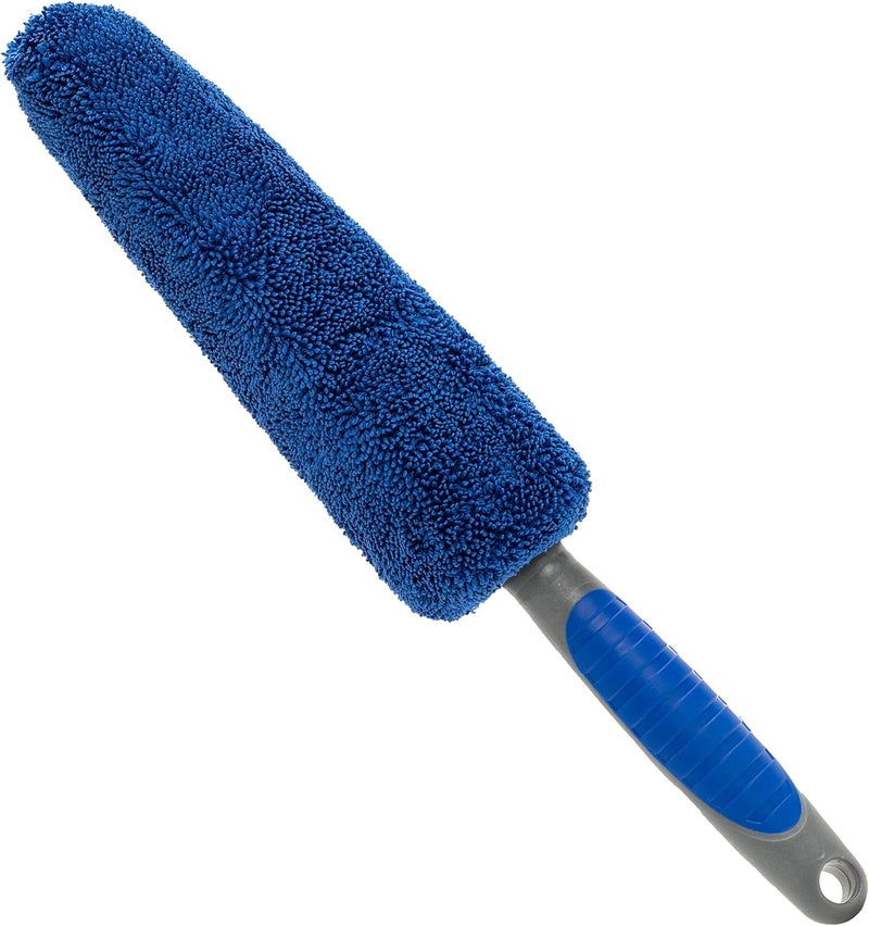 VIKING Wheel Brush or Rim Brush for Car, Metal Free, Blue, 2.5 Inch x 14.3 Inch Global standard processed material - Image 1