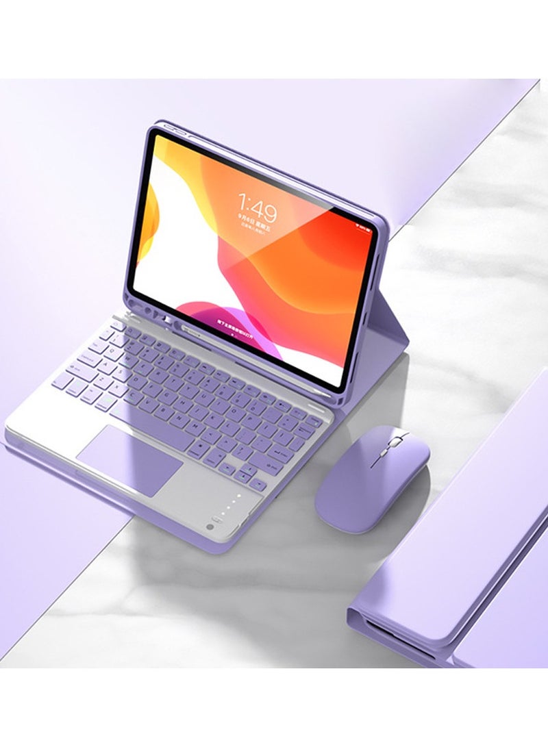 general Keyboard Case for iPad 10th gen 10.9inch 2022, Detachable Touchpad BT Keyboard, Magentic Protective Cover with Pencil Holder and Mouse, Full Protection