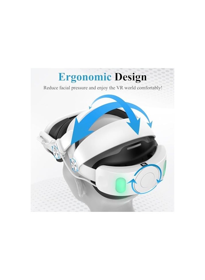 erorex Head Strap with Battery Pack for  Oculus Quest 3, 6000mAh Elite Strap Replacement for Enhanced Comfort and Play Time - Image 2