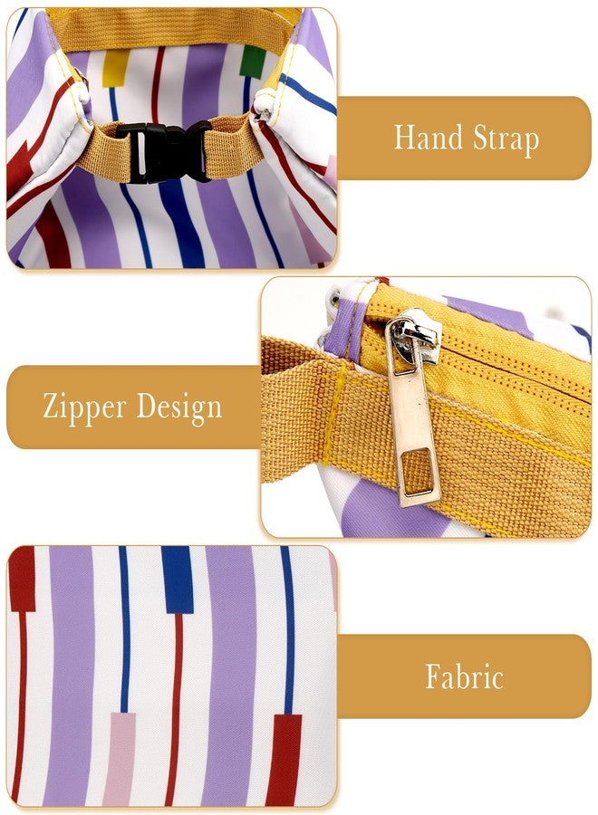 Linkidea Insulated Snack Bag, Thermal Lunch Tote, Reusable Picnic Accessories for Adults, Portable Food Storage Pouch, Waterproof Lunch Cooler Bag(Purple) - Image 3