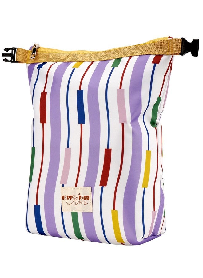 Linkidea Insulated Snack Bag, Thermal Lunch Tote, Reusable Picnic Accessories for Adults, Portable Food Storage Pouch, Waterproof Lunch Cooler Bag(Purple) - Image 1