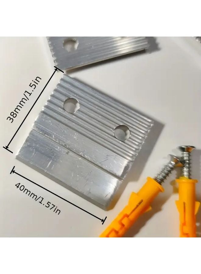 B 4pcs With 8 Sets Screws French Cleat Hanger Aluminum Z Bar Mounting Kit For Picture Frames Mirrors - Image 3