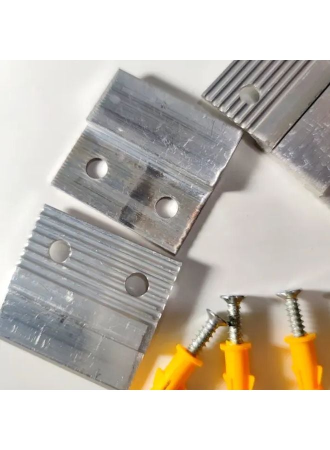 B 4pcs With 8 Sets Screws French Cleat Hanger Aluminum Z Bar Mounting Kit For Picture Frames Mirrors - Image 1