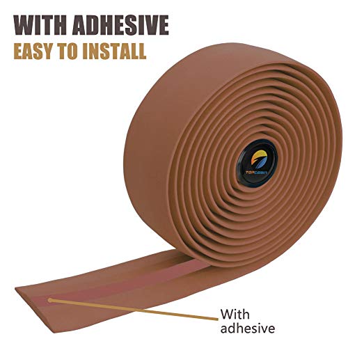 TOPCABIN Bicycle Bar Tape EVA Camouflage Series Comfort Road Bike Handlebar Tape Leather Bike Bar Tape with Bar End Plugs-2 Rolls (EVA Brown) - Image 4