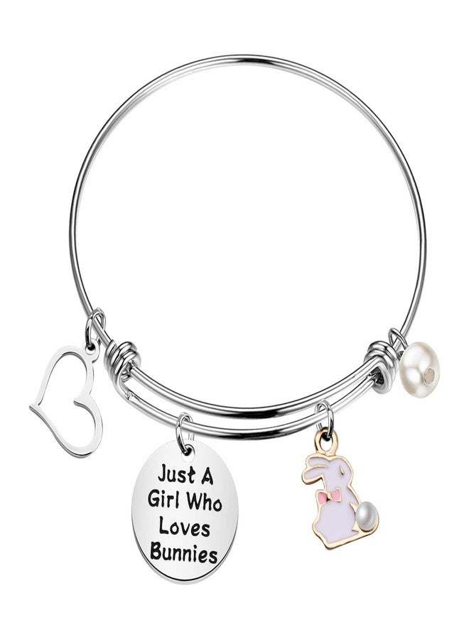 FAADBUK Funny Bunnies Bracelet Animal Lover Gift Just A Who Loves Bunnies Jewelry Bracelet Bunnies Lover Gift Bunnies Jewelry (Bunnies Br-S) - Image 1