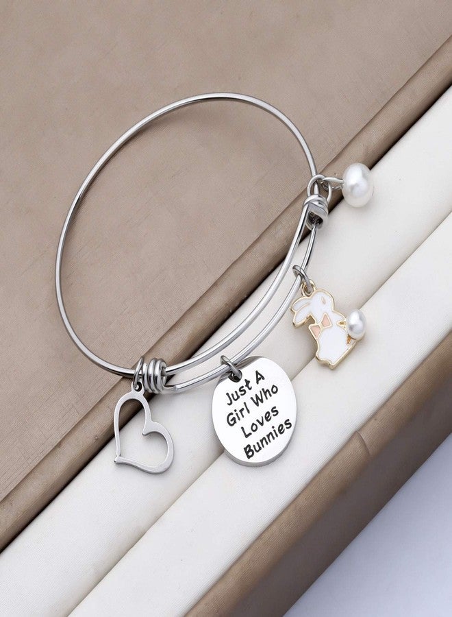 FAADBUK Funny Bunnies Bracelet Animal Lover Gift Just A Who Loves Bunnies Jewelry Bracelet Bunnies Lover Gift Bunnies Jewelry (Bunnies Br-S) - Image 2