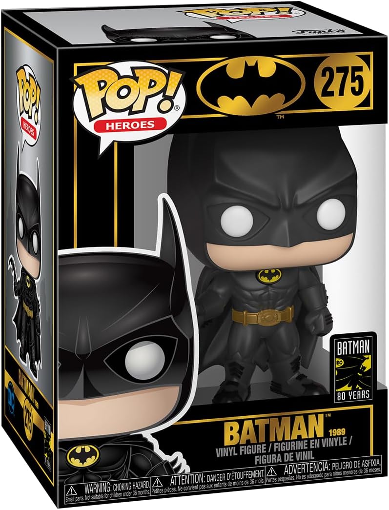 Funko فانكو بوب أبطال باتمان 80 باتمان 1989 متعدد الألوان قياسي دي سي كوميكس تمثال فينيل قابل للجمع فكرة هدية بضائع رسمية ألعاب للأطفال والكبار ومحبي الأبطال الخارقين - Image 1
