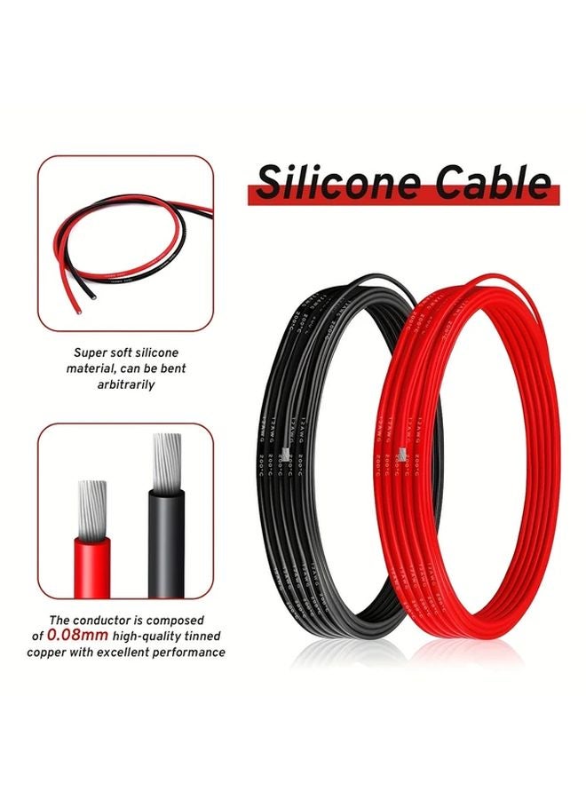 2pcs 22AWG 10ft Red Black Flexible Tinned Copper Wire High Temperature Resistant - Image 3
