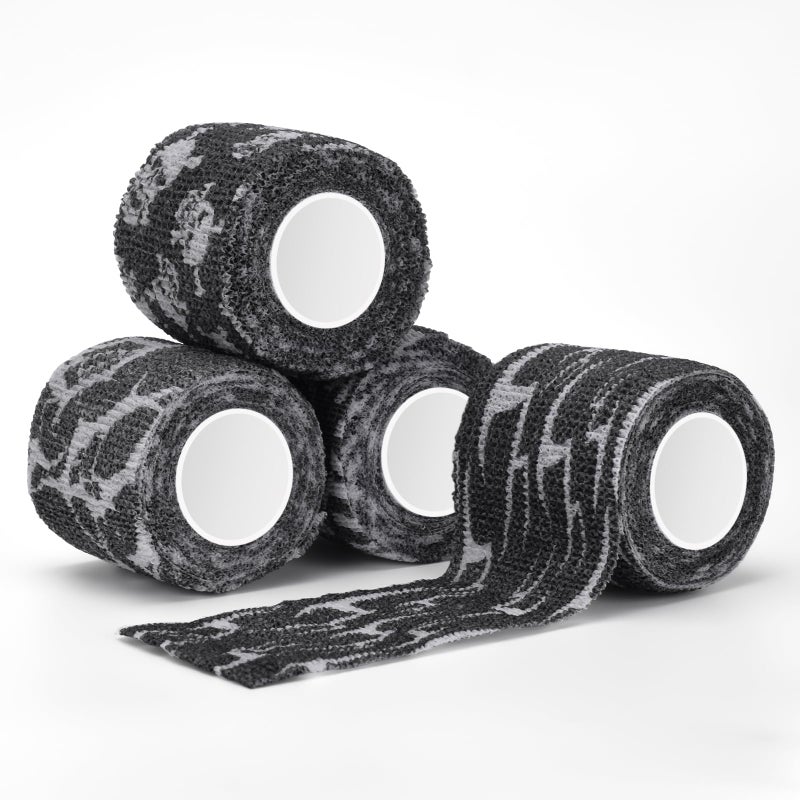 JimKing Tattoo Grip Cover, Tattoo Machine Handle Cover, Self-Adhesiive Tape for Sport Pet Tattoo,Elastic Bandage Wrap Roll Tattoo Machine Supply, 4pcs - Image 1